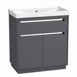 Tavistock Acumen 800mm Storm Grey Freestanding Vanity Unit and Basin