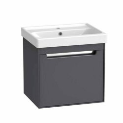 Tavistock Acumen 500mm Storm Grey Wall Mounted Vanity Unit and Basin