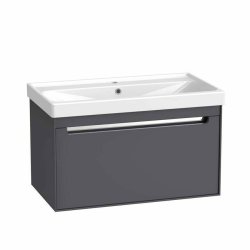 Tavistock Acumen 800mm Storm Grey Wall Mounted Vanity Unit and Basin