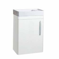 Tavistock Compass 450mm Gloss White Wall Mounted Cloakroom Unit and Basin