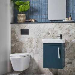 Tavistock Compass 450mm Oxford Blue Wall Mounted Cloakroom Unit and Basin