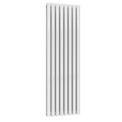 Reina Neva Vertical White Mild Steel Designer Double Radiator 1500 x 472mm