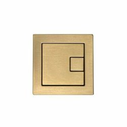 Tavistock Square Brushed Brass Flush Button