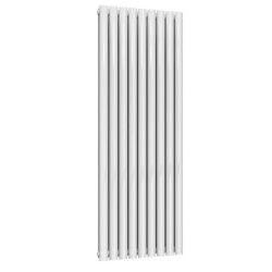 Reina Neva Vertical White Mild Steel Designer Double Radiator 1500 x 531mm