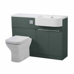 Tavistock Match 1200mm Viridian Green Right Handed Unit & Basin