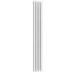 Reina Neva Vertical White Mild Steel Designer Double Radiator 1800 x 236mm