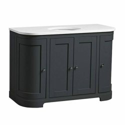 Tavistock Lansdown 1200mm Matt Dark Grey Curved Underslung One Basin Vanity Unit