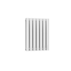 Reina Neva Horizontal White Mild Steel Designer Double Radiator 550 x 413mm