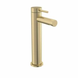 Tavistock Anthem Brass Tall Basin Mixer With Click Waste