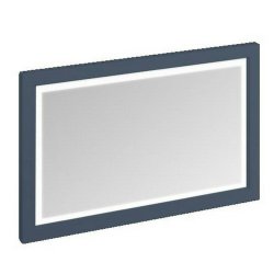 Burlington Illuminated Framed 1200mm Bathroom Mirror in Blue