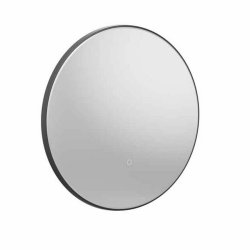 Tavistock Oxygen 600mm Black Illuminated Circular Mirror