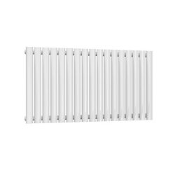 Reina Neva Horizontal White Mild Steel Designer Double Radiator 550 x 1003mm