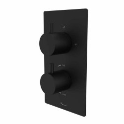 Tavistock Quantum Black Dual Outlet Concealed Shower Valve