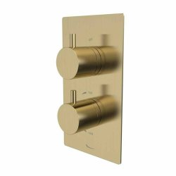 Tavistock Quantum Brushed Brass Dual Outlet Concealed Shower Valve