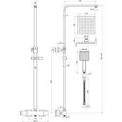 Ajax Ashby Cool Touch Thermostatic Mixer Shower with Overhead Kit in Chrome