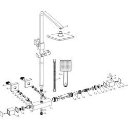 Ajax Ashby Cool Touch Thermostatic Mixer Shower with Overhead Kit in Chrome