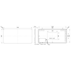 Ajax Sanctuary 600 x 1200mm Rectangular Back Lit LED Mirror