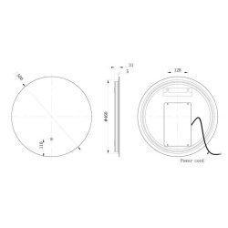 Ajax Wingate 500mm Round Back Lit LED Mirror