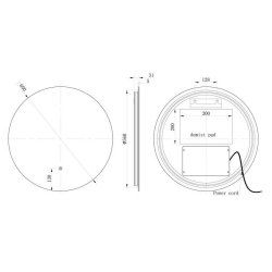 Ajax Wingate 600mm Round Back Lit LED Mirror