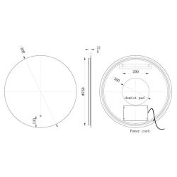 Ajax Wingate 800mm Round Back Lit LED Mirror