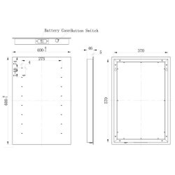 Ajax Timberley 600 x 400mm Rectangular Front Lit Battery Powered LED Mirror