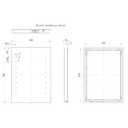 Ajax Timberley 700 x 500mm Rectangular Front Lit Battery Powered LED Mirror