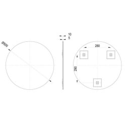 Ajax Whitgift 500mm Round Mirror