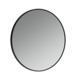 Ajax Gedney 500mm Matt Black Round Mirror