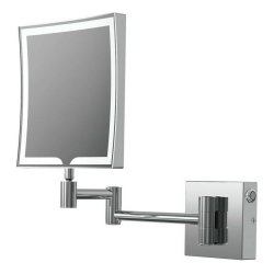 Ajax Bywood Chrome Square LED Cosmetic Mirror