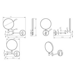 Ajax Sibsey Chrome Round Cosmetic Mirror