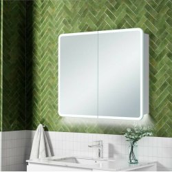 Ajax Allington 700 x 600mm Rectangular 2 Door LED Mirror Cabinet