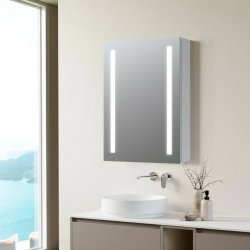 Ajax Tintern 700 x 500mm Rectangular 1 Door LED Mirror Cabinet