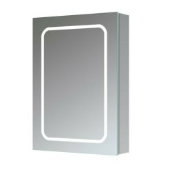 Ajax Byland 700 x 500mm Rectangular 1 Door LED Mirror Cabinet