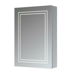 Ajax Grasby 700 x 500mm Rectangular 1 Door LED Mirror Cabinet