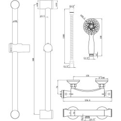 Ajax Croxby Low Pressure Thermostatic Bar Mixer Shower in Chrome