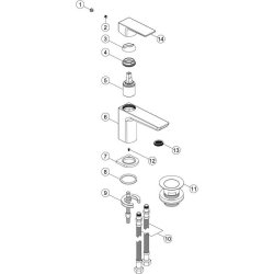 Ajax Burgh Chrome Cloakroom Basin Mixer and Waste