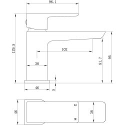 Ajax Burgh Chrome Cloakroom Basin Mixer and Waste