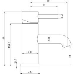 Ajax Ouse Chrome Basin Mixer and Waste