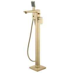 Ajax Burgh Brushed Brass Floor Standing Bath Shower Mixer