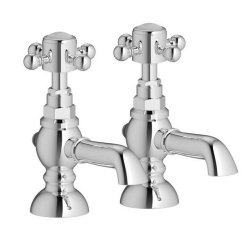 Ajax Trent Chrome Basin Pillar Taps