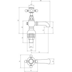 Ajax Trent Chrome Basin Pillar Taps