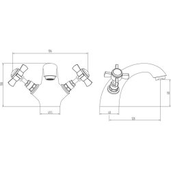 Ajax Trent Chrome Basin Mixer with Pop Up Waste