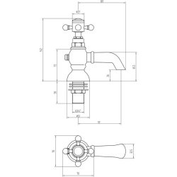 Ajax Trent Chrome Bath Pillar Taps