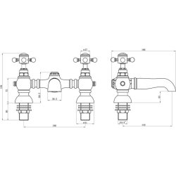 Ajax Trent Chrome Bath Filler