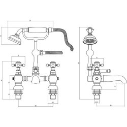 Ajax Trent Chrome Bath Shower Mixer