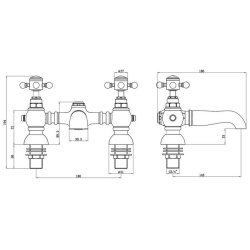 Ajax Trent Brushed Brass Bath Filler