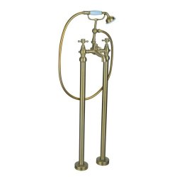 Ajax Trent Brushed Brass Floor Standing Bath Shower Mixer