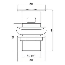 Ajax Chrome Slotted Click Clack Basin Waste