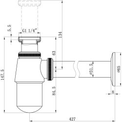 Ajax Chrome Modern Bottle Trap