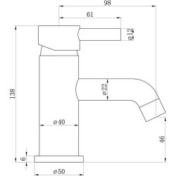 Ajax Ouse Chrome Cloakroom Basin Mixer and Waste